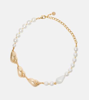 Faux pearl-embellished necklace | Self-Portrait
