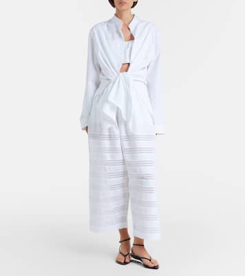 Cotton poplin wide-leg culottes | Alaïa
