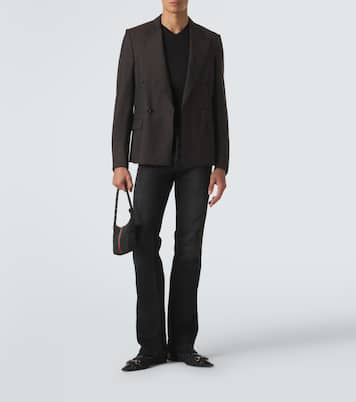 Ballerines Horsebit en toile GG à clous | Gucci