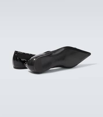 Ballerines Horsebit en toile GG à clous | Gucci
