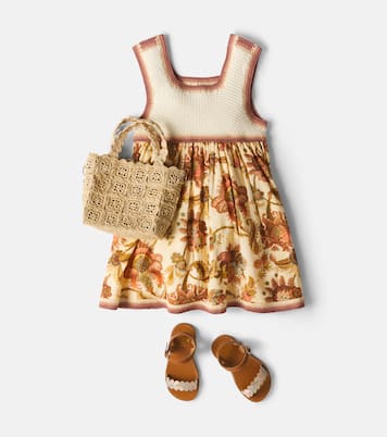 Aster crochet paisley cotton-blend dress | Zimmermann Kids