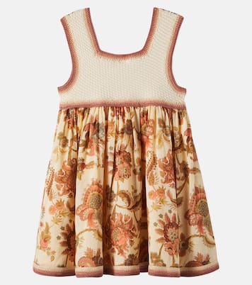 Aster crochet paisley cotton-blend dress | Zimmermann Kids