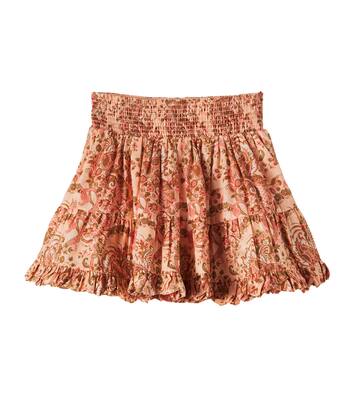 Aster floral shirred cotton skirt | Zimmermann Kids