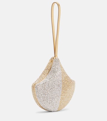 Verzierte Clutch Ginkgo aus Veloursleder | Bvlgari