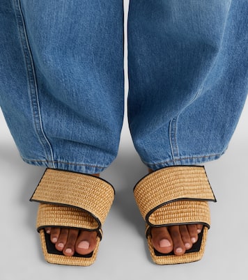 Twisted Ribbon leather-trimmed sandals | Givenchy