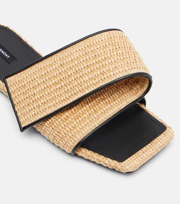 Twisted Ribbon leather-trimmed sandals | Givenchy