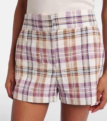 Allen cotton-blend plaid shorts | Veronica Beard