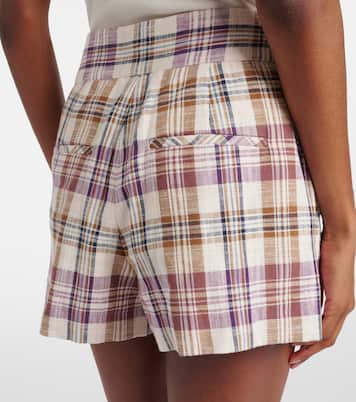 Allen cotton-blend plaid shorts | Veronica Beard