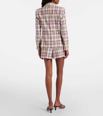 Allen cotton-blend plaid shorts | Veronica Beard