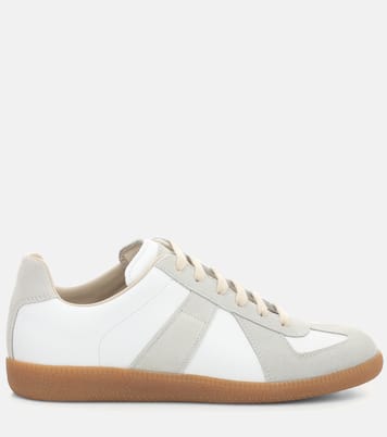 Replica leather and suede sneakers | Maison Margiela