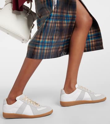 Replica leather and suede sneakers | Maison Margiela