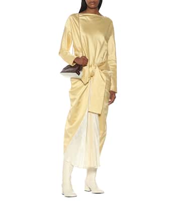 Robe midi à nœud en satin | Marni