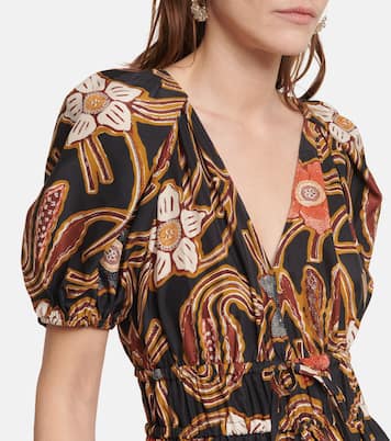 Miniabito Farah in seta con stampa | Ulla Johnson