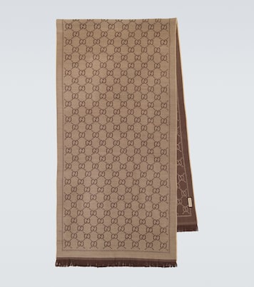 Écharpe GG en jacquard de laine | Gucci