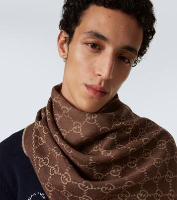 Écharpe GG en jacquard de laine | Gucci