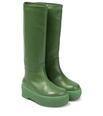 Gia 16 leather knee-high platform boots | Gia Borghini