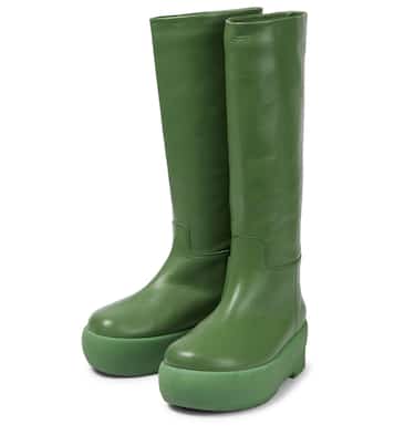 Gia 16 leather knee-high platform boots | Gia Borghini