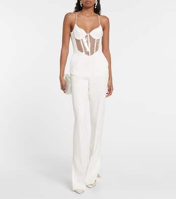 Sequined cutout cady jumpsuit | David Koma