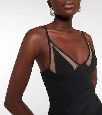 Robe aus Mesh-Bahnen | David Koma