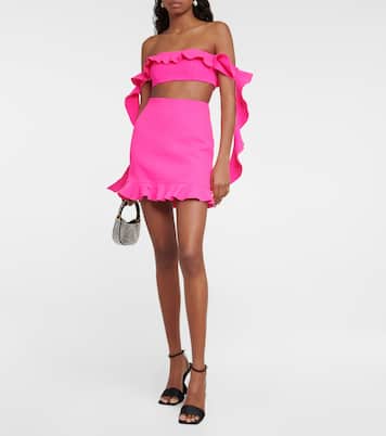 Minirock aus einem Wollgemisch | David Koma