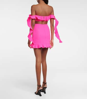 Minirock aus einem Wollgemisch | David Koma