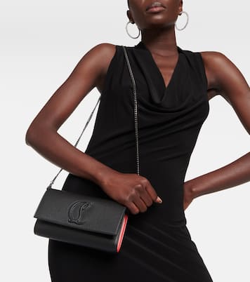 Logo leather wallet on chain | Christian Louboutin