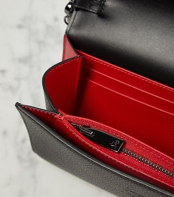Logo leather wallet on chain | Christian Louboutin