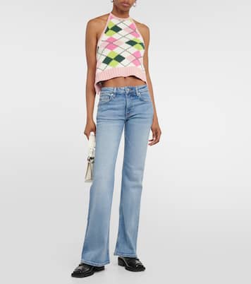 Top Argyle aus Baumwolle | Ganni