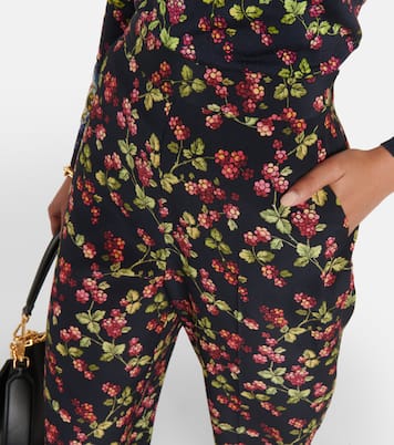 Bedruckte High-Rise-Hose aus Seide | Etro