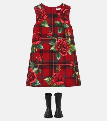 Leather-trimmed knee-high boots | Dolce&Gabbana Kids