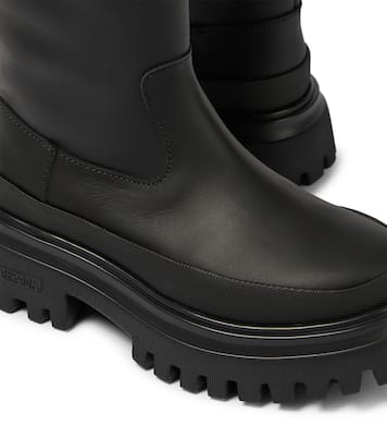 Leather-trimmed knee-high boots | Dolce&Gabbana Kids