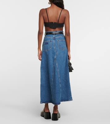 Bralette aus Baumwolle mit Spitze | Ganni