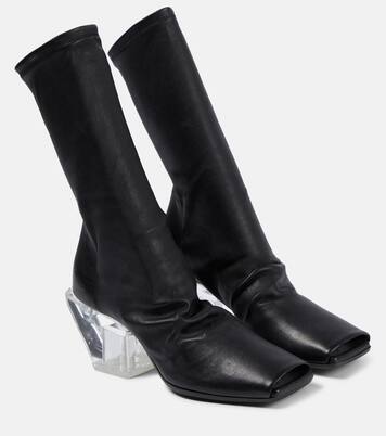 Stretch leather ankle boots  | Rick Owens