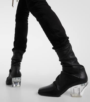 Stretch leather ankle boots  | Rick Owens
