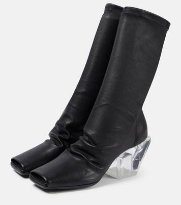 Stretch leather ankle boots  | Rick Owens