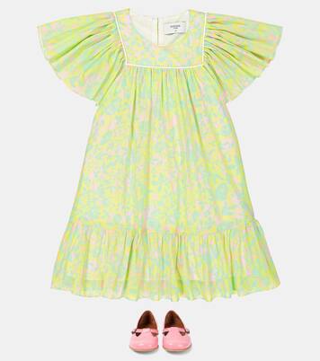 Puff-sleeve cotton chiffon dress | Paade Mode