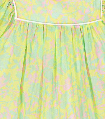 Puff-sleeve cotton chiffon dress | Paade Mode