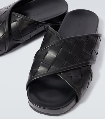 Tarik Intrecciato leather sandals | Bottega Veneta