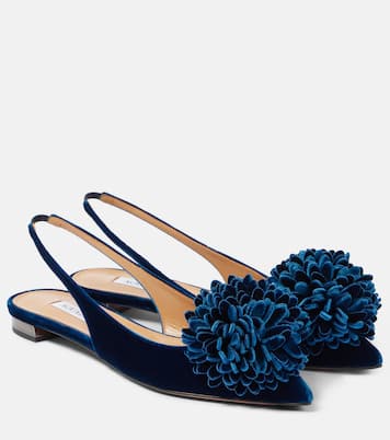 Couturier velvet slingback flats | Aquazzura
