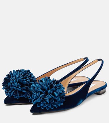Couturier velvet slingback flats | Aquazzura