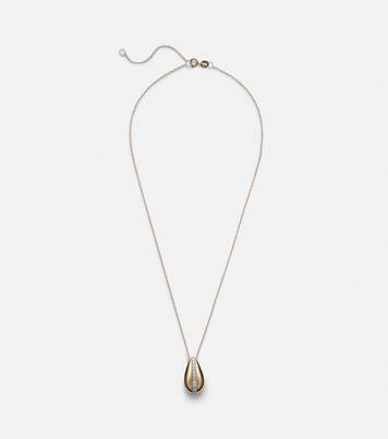 Pistachio 14kt gold necklace with diamonds | Stone and Strand
