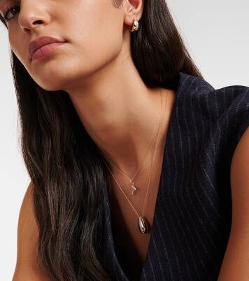 Pistachio 14kt gold necklace with diamonds | Stone and Strand