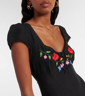 Abito midi Tahlee con ricamo | Rixo