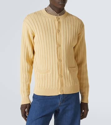 Ribbed-knit cotton cardigan | Auralee