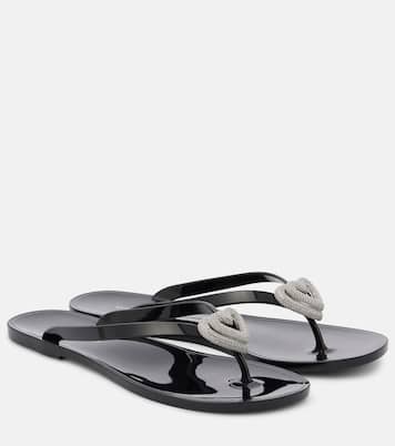 Double Heart缀饰夹趾凉鞋 | Mach & Mach