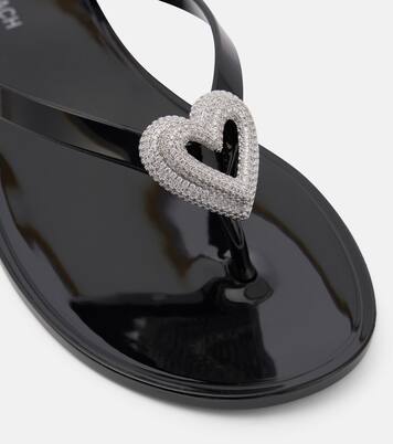 Double Heart缀饰夹趾凉鞋 | Mach & Mach