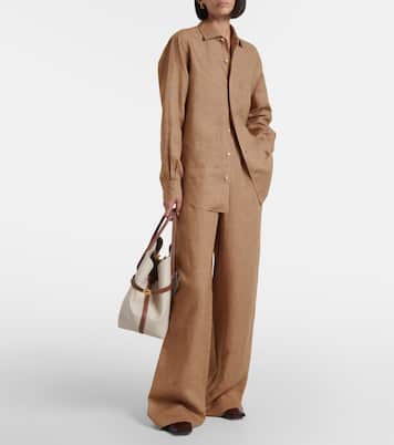 Pantalon ample Valerio en lin | Loro Piana