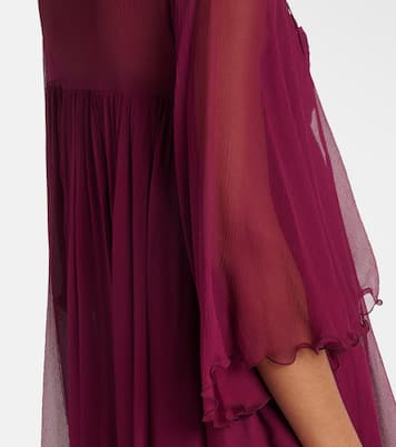 Sheer ruched silk minidress | Chloé