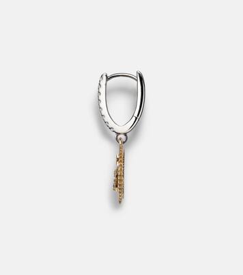 Einzelner Ohrring Dream Mini aus 18kt Weiß- und Gelbgold mit Diamanten | FoundRae