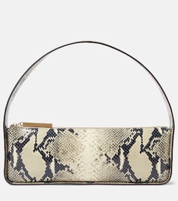 Lori snake-effect leather shoulder bag | Khaite